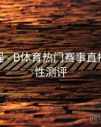 使用教程 - B体育热门赛事直播源稳定性测评