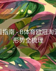 高清观看指南 - B体育欧冠淘汰赛晋级形势全梳理