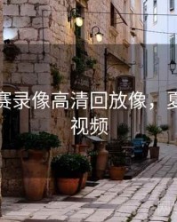 夏季联赛录像高清回放像，夏季联赛视频
