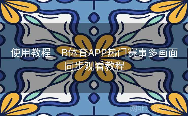 使用教程|B体育APP热门赛事多画面同步观看教程 使用教程|B体育APP热门赛事多画面同步观看教程