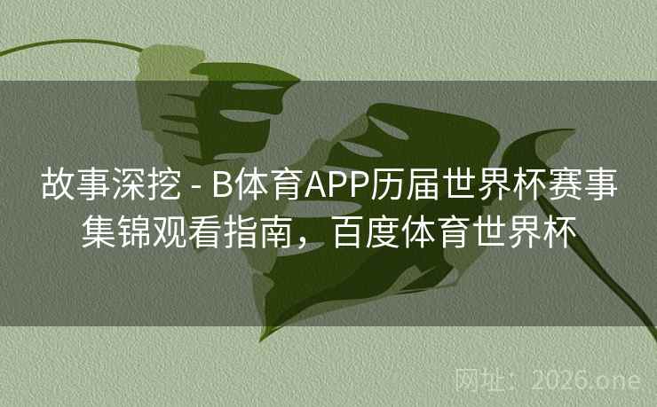 故事深挖 - B体育APP历届世界杯赛事集锦观看指南,百度体育世界杯 故事深挖 - B体育APP历届世界杯赛事集锦观看指南,百度体育世界杯